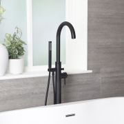 Vrijstaande Badmengkraan met Handdouche - Modern Rond | Kies de Afwerking