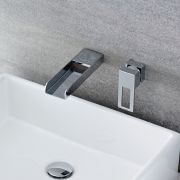 Wastafelmengkraan Muurbevestigd 2-gats met Waterval | Parade