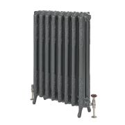 Gietijzeren Radiator Met Bloemenmotief 2 Koloms Leisteen Zwart H. 51cm x Kies De Breedte| Charlotte