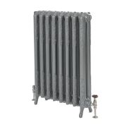 Gietijzeren Radiator 2 Koloms Antiek Zilver H. 95cm x Kies De Breedte| Charlotte