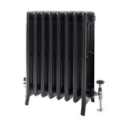 Gietijzeren Radiator 4-Koloms 66cm Hoog Antiek Grafiet | Kies de Breedte | Isabel