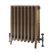 Gietijzeren Radiator 4-Koloms 66cm Hoog Gebrand Goud | Kies de Breedte | Isabel