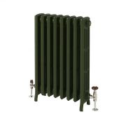 Gietijzeren Radiator met 4 Kolommen - Duck Green W55 van Farrow & Ball | 76cm Hoog  x  Kies de Breedte | Isabel
