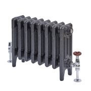 Gietijzeren Radiator 4-Koloms 36cm Hoog Antiek Grafiet | Kies de Breedte | Mercury