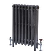 Gietijzeren Radiator 4-Koloms 96cm Hoog Antiek Grafiet | Kies de Breedte | Mercury
