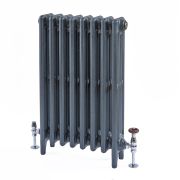 Gietijzeren Radiator 4-Koloms 96cm Hoog Antiek Zilver | Kies de Breedte | Mercury