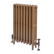 Gietijzeren Radiator 4-Koloms 96cm Hoog Gebrand Goud | Kies de Breedte | Mercury