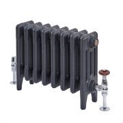 Gietijzeren Radiator 4-Koloms 56cm Hoog Leisteen Zwart | Kies de Breedte | Mercury