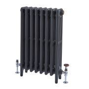 Gietijzeren Radiator 4-Koloms 76cm Hoog Leisteen Zwart | Kies de Breedte | Mercury