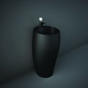 Vrijstaande Wastafel Modern 49cm (Eén Kraangat) - Mat Zwart | RAK Cloud x Hudson Reed