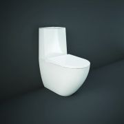 Duoblok Toilet Modern Randloos met Soft-close WC-Bril Glanzend Wit | RAK Des x Hudson Reed