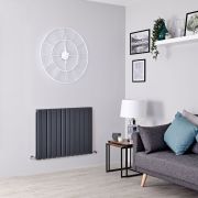 Design Radiator Horizontaal Antraciet |H. 63,5cm x Kies De Breedte | Delta
