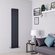 Design Radiator Verticaal Vlak Paneel - Antraciet | Keuze Afmetingen | Delta