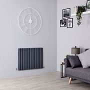 Design Radiator Horizontaal Antraciet | Keuze Afmeting | Enkel- of Dubbelpaneel Ontwerp | Revive