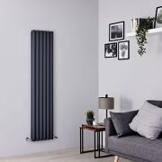 Design Radiator Verticaal Zwart | Keuze Afmeting | Enkel- of Dubbelpaneel Ontwerp | Revive