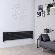  Design Radiator Horizontaal Vlak Enkel Paneel 160cm x  35,4cm - Zwart | Sloane