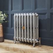 Gietijzeren Radiator 76,8cm Hoog Decoratief - Zilver | Kies de Breedte | Charlotte