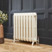 Gietijzeren Radiator Bloemenmotief 76,8cm Hoog Antiek Wit | Kies de Afmeting | Charlotte