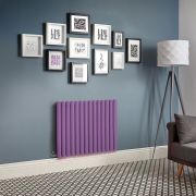Design Radiator Elektrisch Horizontaal 63,5cm Hoog Paars (Lush Purple) | Keuze Afmeting en Opties voor Thermostaat en Kabelafdekking | Revive