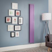 Design Radiator Elektrisch Verticaal - Paars (Lush Purple) | Keuze Afmeting en Opties voor Thermostaat, WiFi Verwarmingselement en Kabelafdekking | Revive