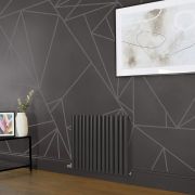 Design Radiator Elektrisch Horizontaal 63,5cm Hoog Grijs (Carbon Grey) | Keuze Afmeting en Opties voor Thermostaat en Kabelafdekking | Revive