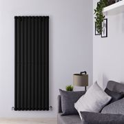 Verticale Design Radiator Enkel Paneel 160cm x 59cm - Zwart | Revive
