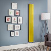 Design Radiator Elektrisch Verticaal - Geel (Dandelion Yellow) | Keuze Afmeting en Opties voor Thermostaat, WiFi Verwarmingselement en Kabelafdekking | Revive