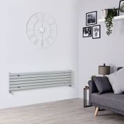 Design Radiator Horizontaal (Enkel Paneel) Modern 160cm x 35,4cm - Zilver | Sloane