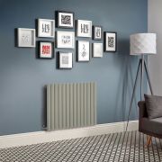 Design Radiator Elektrisch Horizontaal 63,5cm Hoog Groen (Sage Leaf Green) | Keuze Afmeting en Opties voor Thermostaat en Kabelafdekking | Revive