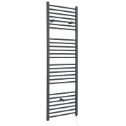 Elektrische Handdoekradiator Incl. Standaard Verwarmingselement Vlak Antraciet 60 x 180cm | Artle