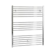 Elektrische Handdoekradiator Incl. Standaard Verwarmingselement Vlak Chroom 100 x 120cm | Kent