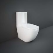 Duoblok Toilet Randloos Modern met Softclose Toiletzitting Glanzend Wit | RAK Illusion x Hudson Reed