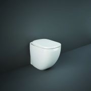 Randloos Toilet Staand Modern met Softclose Toiletzitting Glanzend Wit | RAK Illusion x Hudson Reed