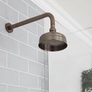 Douchekop Klassiek 15cm Rond met Douchearm 34,2cm Olie Gewreven Brons | Elizabeth