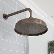 Douchekop Klassiek 30cm Rond met Douchearm 34,2cm Olie Gewreven Brons | Elizabeth
