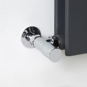 Radiatorkranen Haaks Modern Chroom met 15mm Adapters