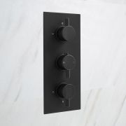 Nox 3-weg Thermostatische Douchekraan Inbouw Met Omstelkraan Zwart