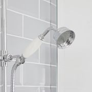 Handdouche Massief Messing Klassiek met Chromen en Witte Afwerking | Elizabeth
