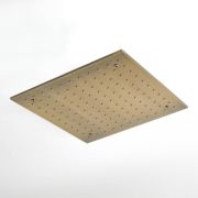 Verzonken Plafond Douchekop 40cm Vierkant Modern - Geborsteld Messing | Clarus