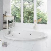 Bad Inbouw Rond 180cm | Opties voor Whirlpool en Airspa Jets | Serene