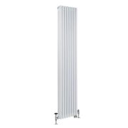 Kolomradiator Verticaal Dual Fuel / Hybride Klassiek Wit 38 x 180cm Keuze Radiatorkranen en Wi-Fi Thermostaat | Windsor