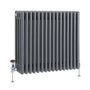 Radiator Klassiek Vier Kolommen Horizontaal 60cm x 78,5cm Antraciet | Windsor