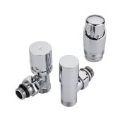 Radiatorkranen Thermostatisch Haaks Chroom | Keuze van Adapters