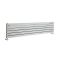 Design Radiator Horizontaal Vlak Dubbel Paneel 160cm x 35,4cm - Zilver | Sloane