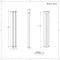 Verticale Design Radiator Dubbel Paneel 140cm x 23,6cm - Antraciet | Revive