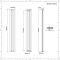 Design Radiator CV Verticaal (Dubbel Paneel) Modern 180cm x 23cm - Antraciet | Revive Air