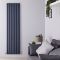 Design Radiator Antraciet Verticale Aluminium DubbelPaneel 47cm x 180cm |Revive Air