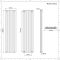 Design Radiator Antraciet Verticale Aluminium DubbelPaneel 47cm x 180cm |Revive Air