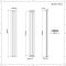 Hudson Reed Revive - Verticale Aluminium Designradiator Dubbellaags (180cm x 23cm) – Wit