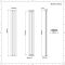 Design Radiator Wit Verticale Aluminium DubbelPaneel 23cm x 180cm |Revive Air